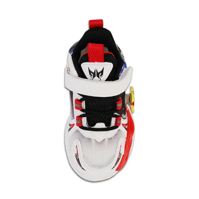 Zapatos deportivos transpirables de malla con luces para niños de primavera y otoño