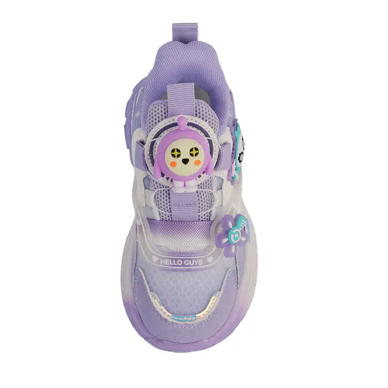 Zapatos deportivos informales para niños con hebilla giratoria de dibujos animados para niña nueva de otoño