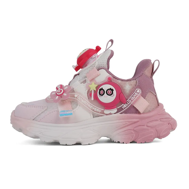 Zapatos deportivos informales para niños con hebilla giratoria de dibujos animados para niña nueva de otoño