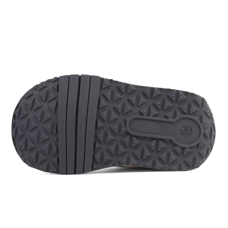 Zapatillas de otoño de piel para bebé con suela blanda Zapatos Forrest Gump