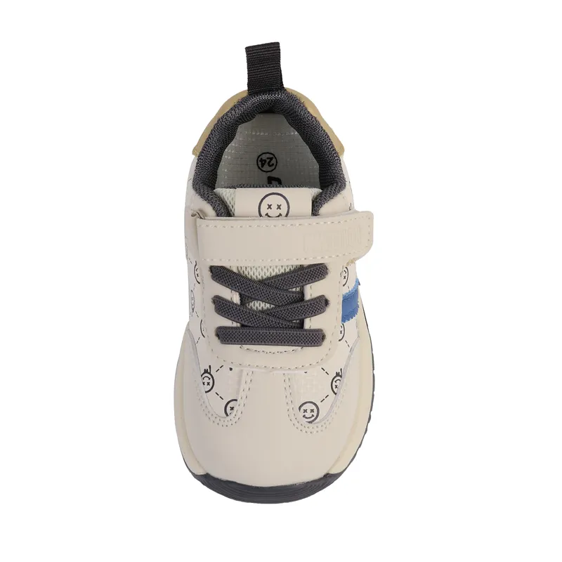 Zapatillas de otoño de piel para bebé con suela blanda Zapatos Forrest Gump