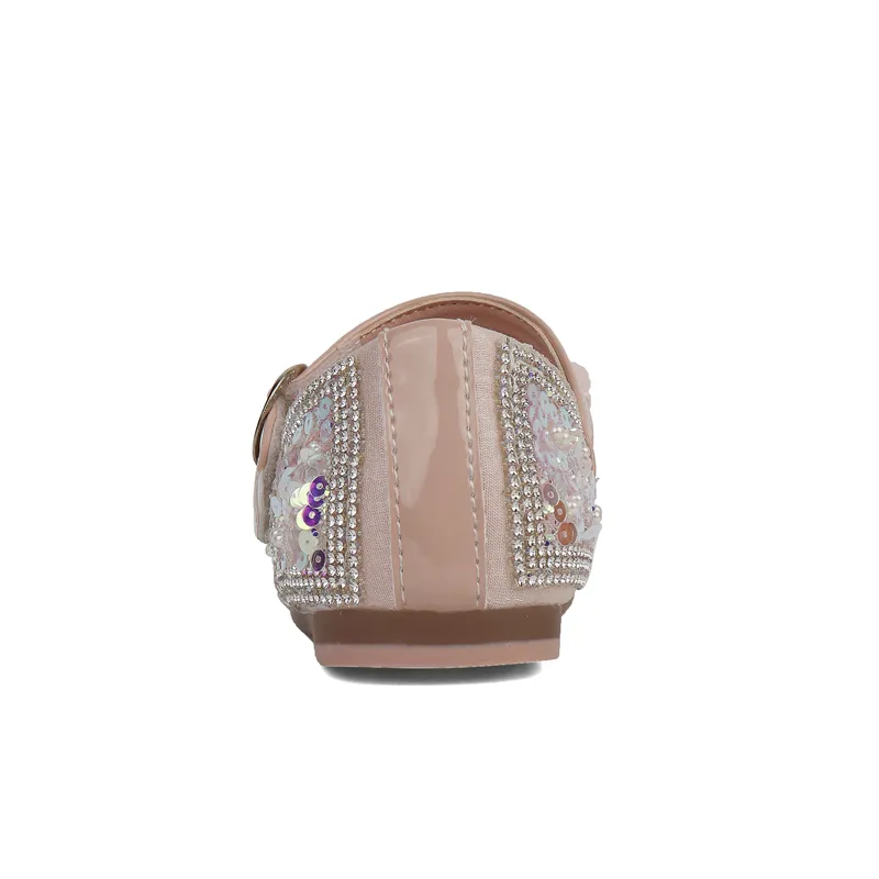 Zapatos de cristal de suela blanda para niños, bonitos zapatos de princesa con lentejuelas