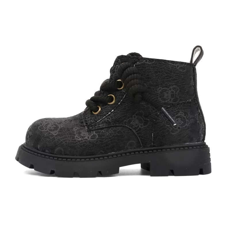 Zapatos de seguridad piel repujada Botas de trabajo suela de goma con costuras antideslizantes para niños