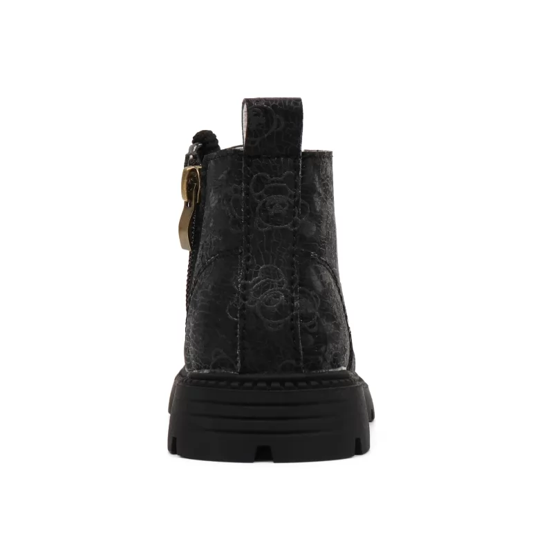Zapatos de seguridad piel repujada Botas de trabajo suela de goma con costuras antideslizantes para niños