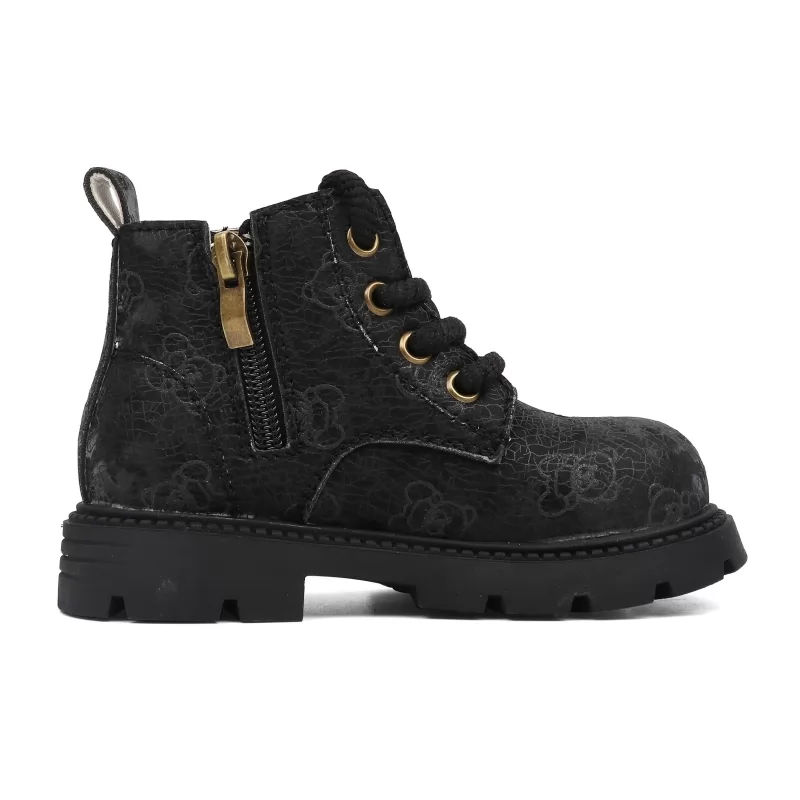 Zapatos de seguridad piel repujada Botas de trabajo suela de goma con costuras antideslizantes para niños