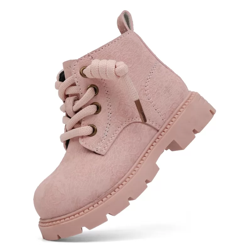 Zapatos de seguridad piel repujada Botas de trabajo suela de goma con costuras antideslizantes para niños