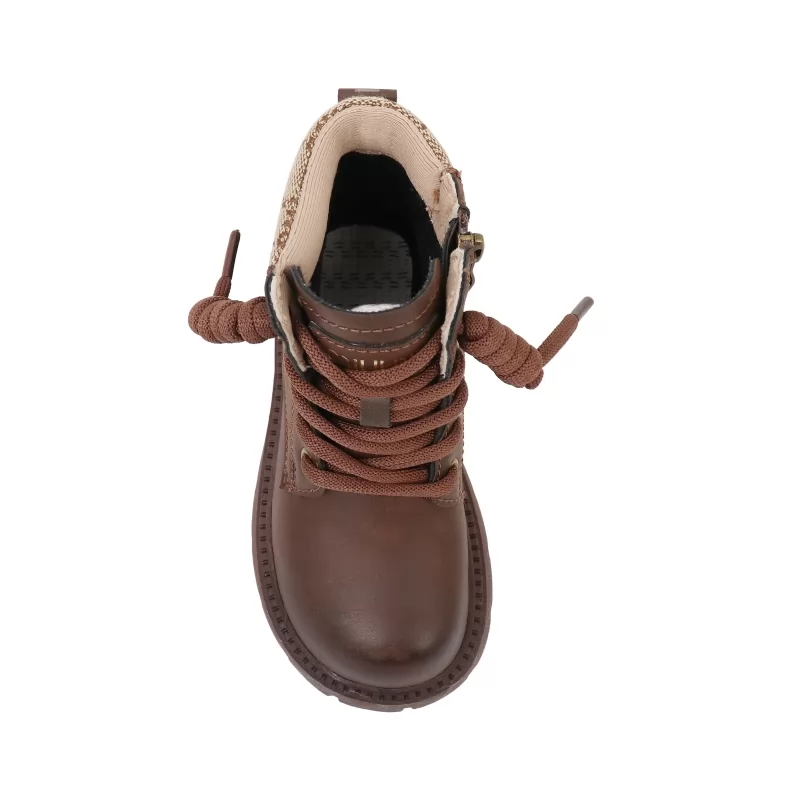 Botas altas con estilo para niñas, botas de invierno informales para exteriores con punta redonda y punta redonda