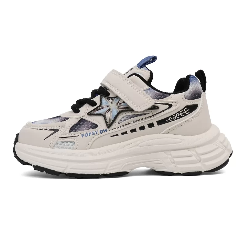 Zapatillas de deporte transpirables informales de moda, zapatos deportivos informales antideslizantes ligeros para niños