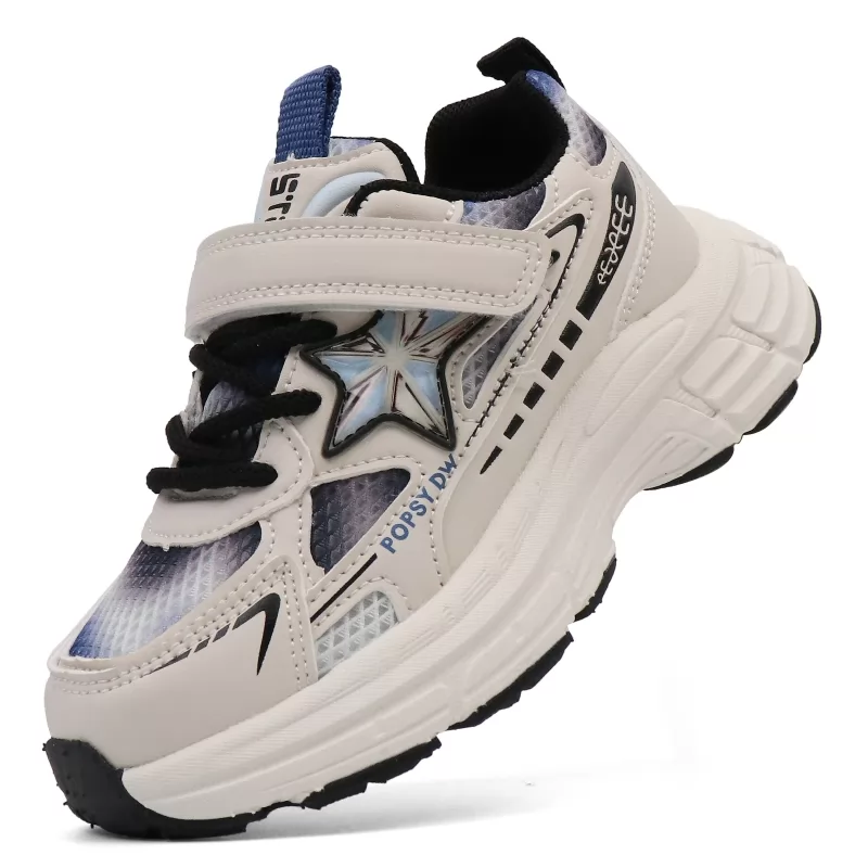 Zapatillas de deporte transpirables informales de moda, zapatos deportivos informales antideslizantes ligeros para niños