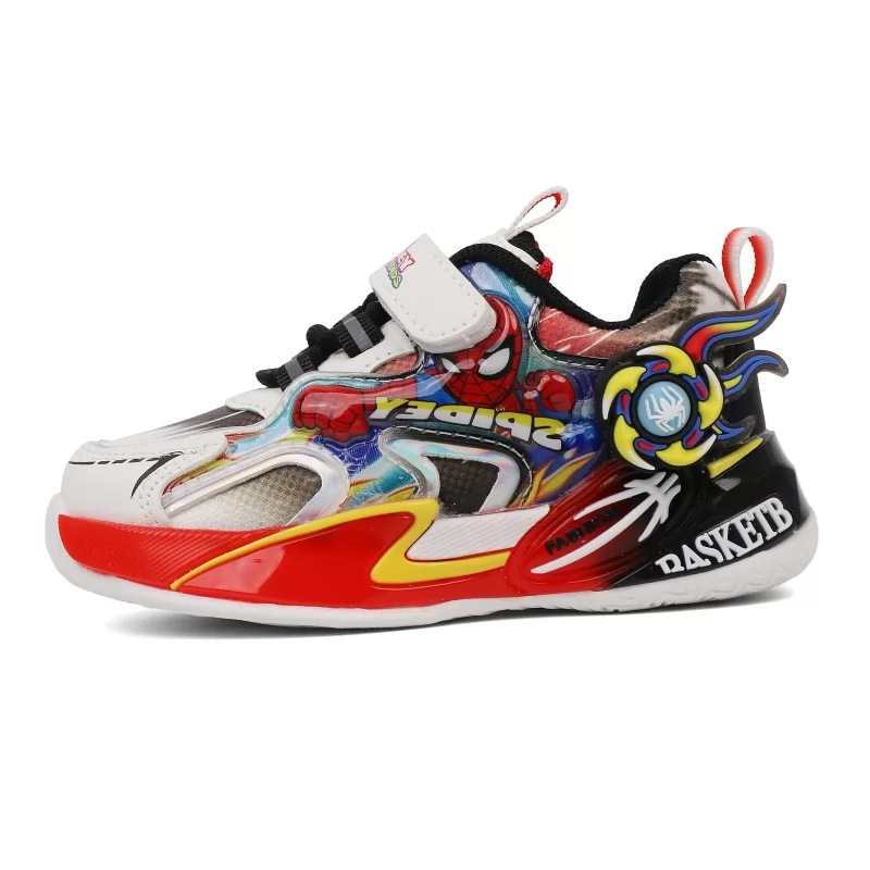 Zapatos deportivos transpirables de malla para niños personalizados a la moda, zapatillas de deporte para bebés y niños