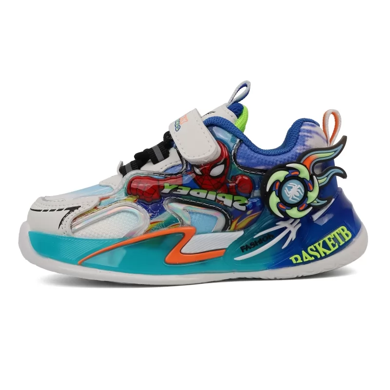 Zapatos deportivos transpirables de malla para niños personalizados a la moda, zapatillas de deporte para bebés y niños