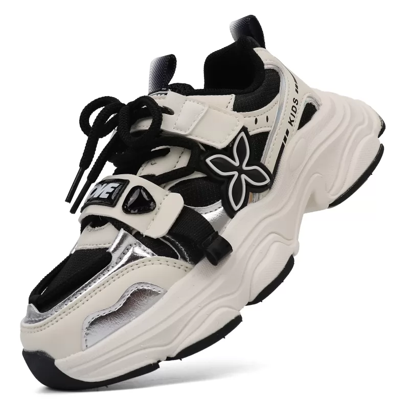 Zapatos deportivos de alta calidad Zapatillas de deporte de diseñador Zapatos de malla livianos para niños y niñas