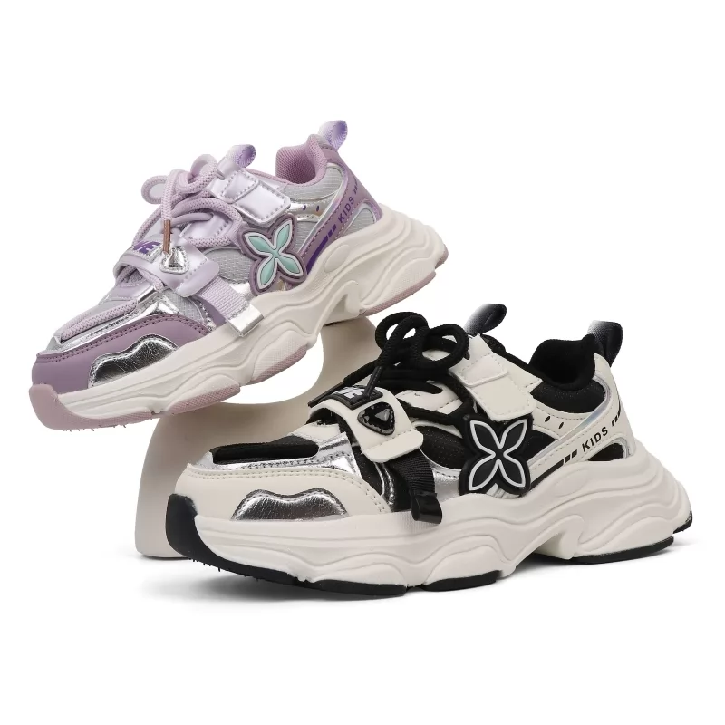 Zapatos deportivos de alta calidad Zapatillas de deporte de diseñador Zapatos de malla livianos para niños y niñas