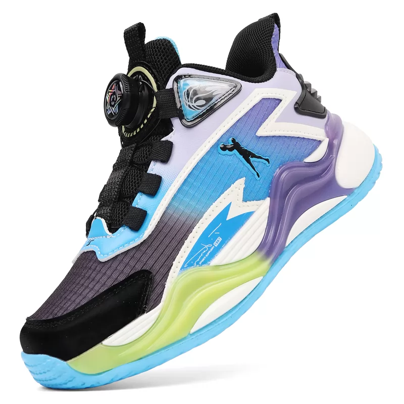 Zapatos deportivos para niños al por mayor de fábrica personalizados, zapatos de estilo baloncesto para niños y niñas, zapatillas de deporte