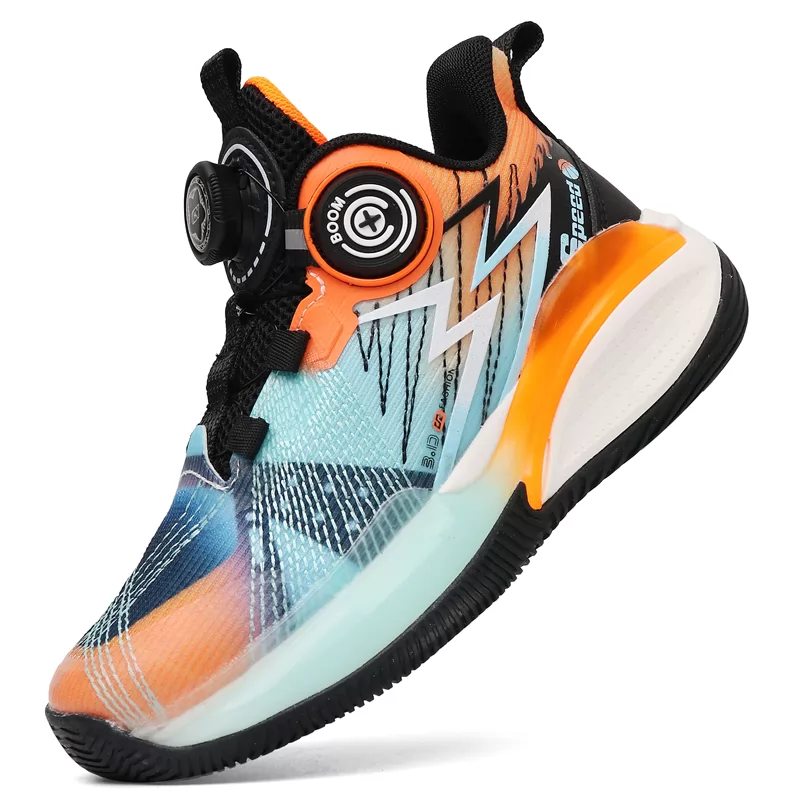 Zapatos deportivos para niños al por mayor de alta calidad, zapatos estilo baloncesto para niños y niñas, zapatos deportivos antideslizantes