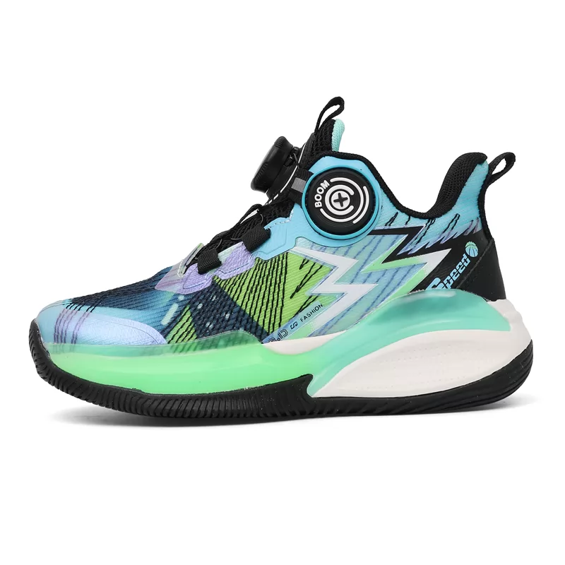 Zapatos deportivos para niños al por mayor de alta calidad, zapatos estilo baloncesto para niños y niñas, zapatos deportivos antideslizantes