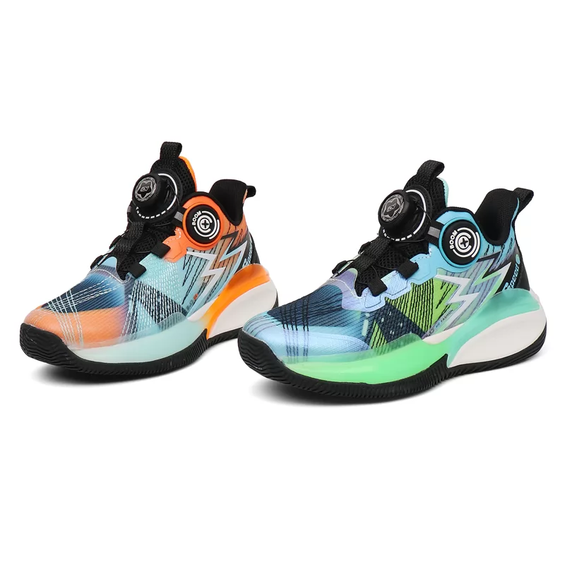 Zapatos deportivos para niños al por mayor de alta calidad, zapatos estilo baloncesto para niños y niñas, zapatos deportivos antideslizantes