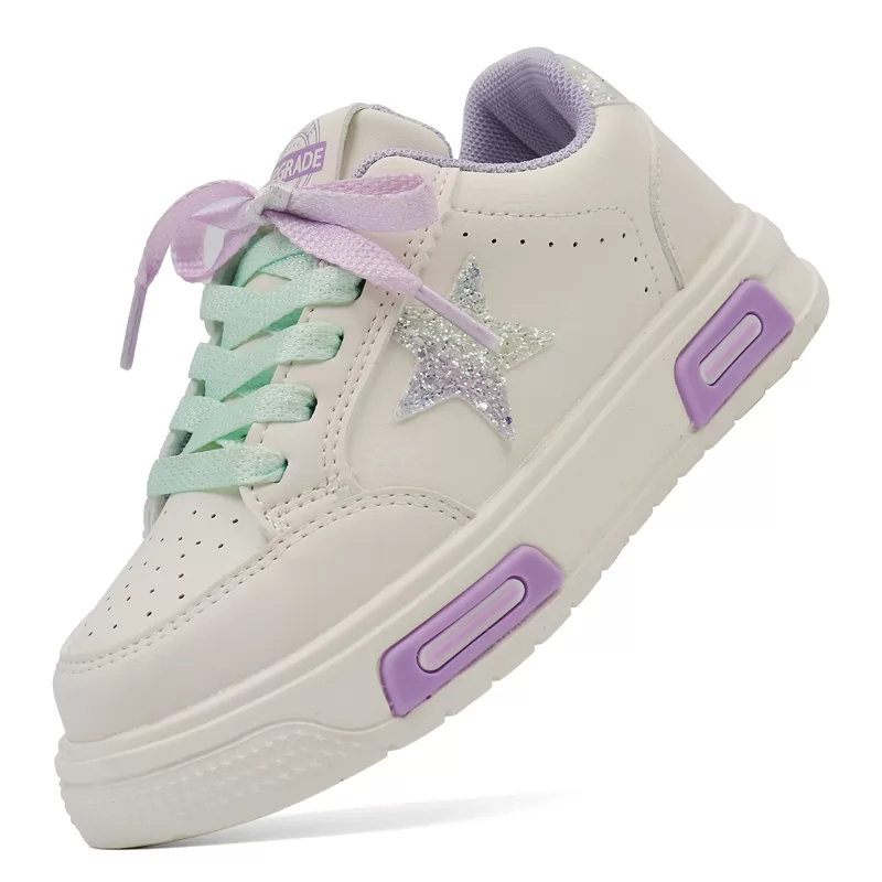 Zapatos informales transpirables de malla de moda de alta calidad, venta al por mayor, zapatillas de deporte informales antideslizantes para niños y niñas