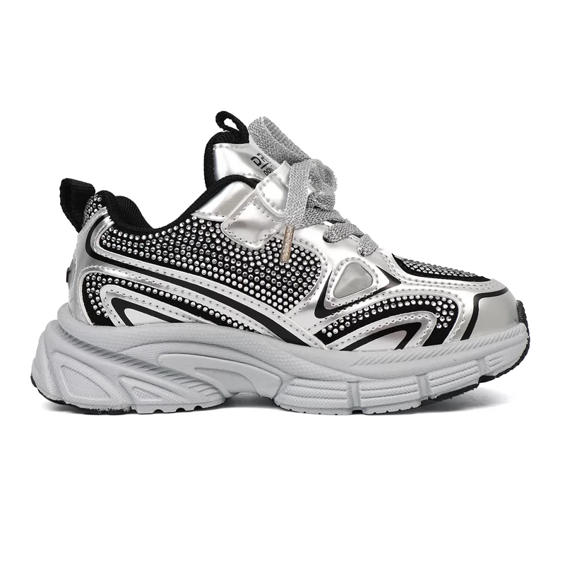 Zapatos deportivos para niños al por mayor, zapatos deportivos con cojín para niñas y niños, zapatillas de deporte transpirables a la moda, zapatos deportivos informales ligeros para niños