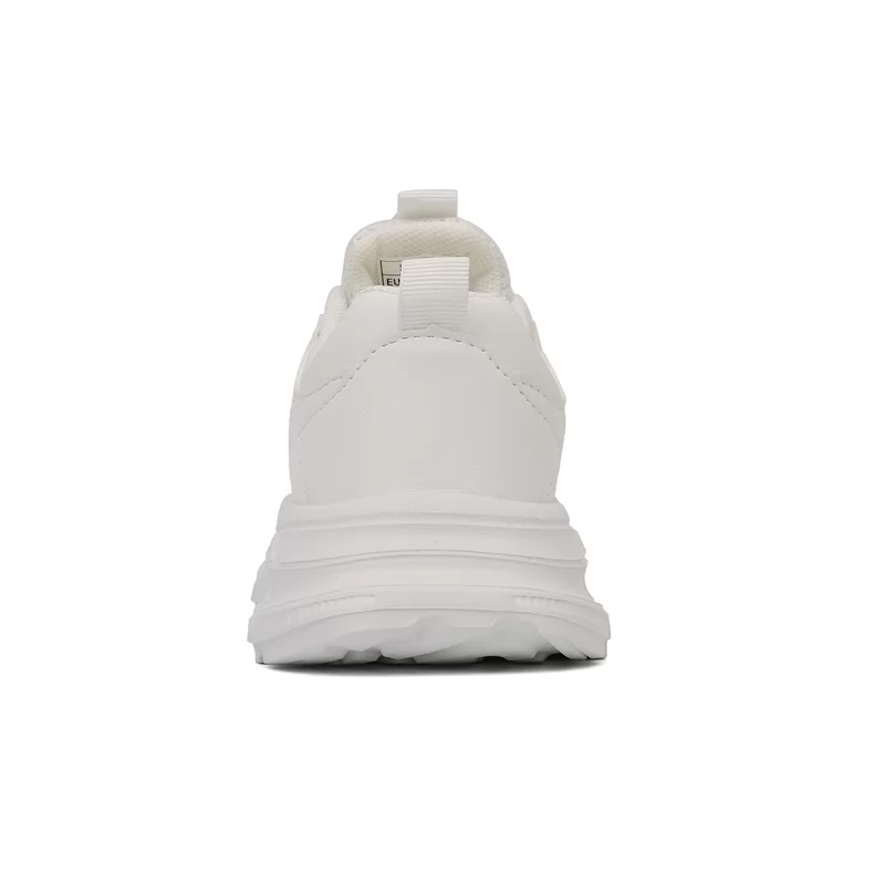 Venta al por mayor de zapatos casuales personalizados para niños, zapatillas de deporte transpirables a la moda con cojín para niñas y niños, zapatos deportivos blancos para niños