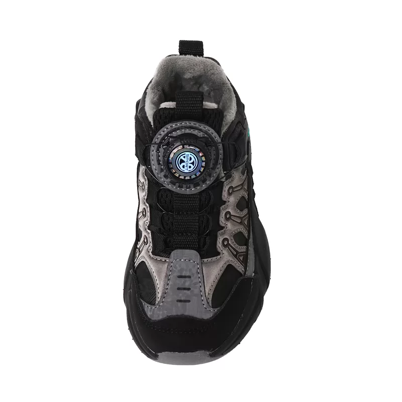 Zapatillas deportivas de alta calidad para niños, venta al por mayor, zapatos de senderismo de montaña de malla negra para niños