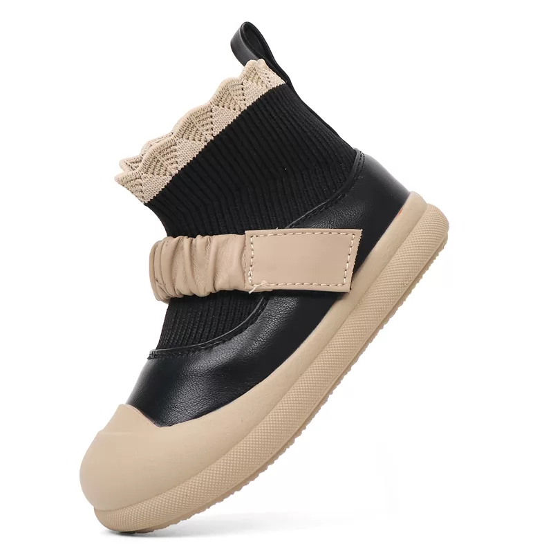 Zapatos casuales personalizados para niños, zapatillas de deporte de cuero transpirable para niño y niña, zapatos casuales antideslizantes cómodos para exteriores para niños
