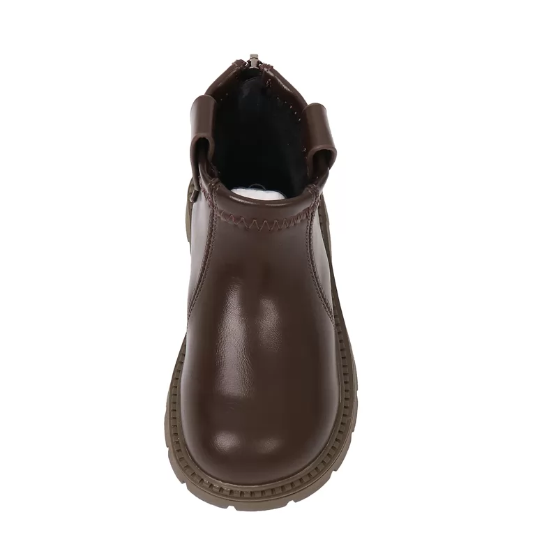 Zapatos casuales de diseñador personalizados para niños, botas antideslizantes de cuero para niñas, botas casuales transpirables para niños al aire libre
