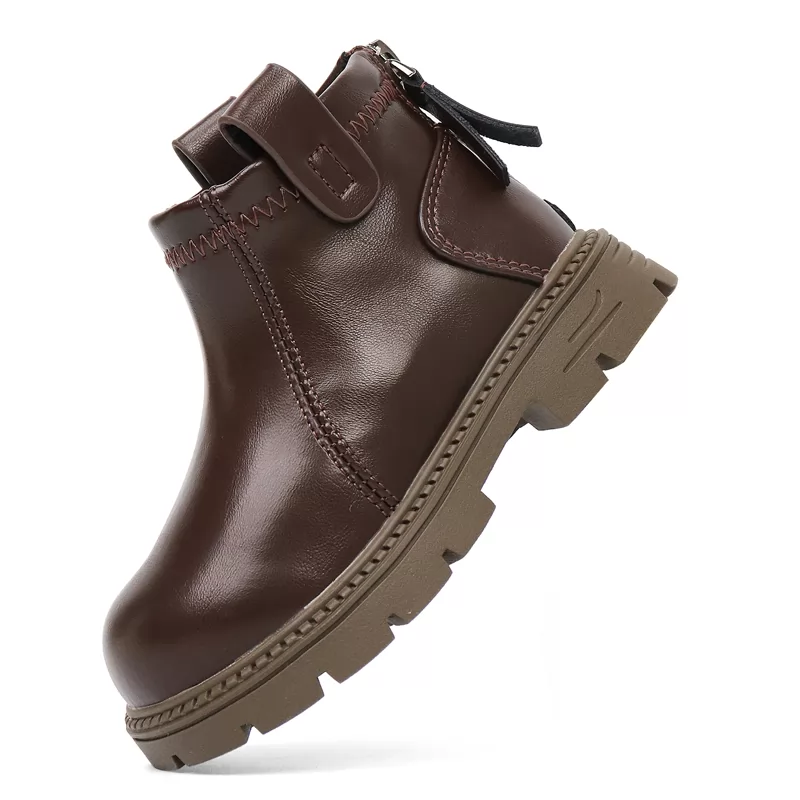 Zapatos casuales de diseñador personalizados para niños, botas antideslizantes de cuero para niñas, botas casuales transpirables para niños al aire libre