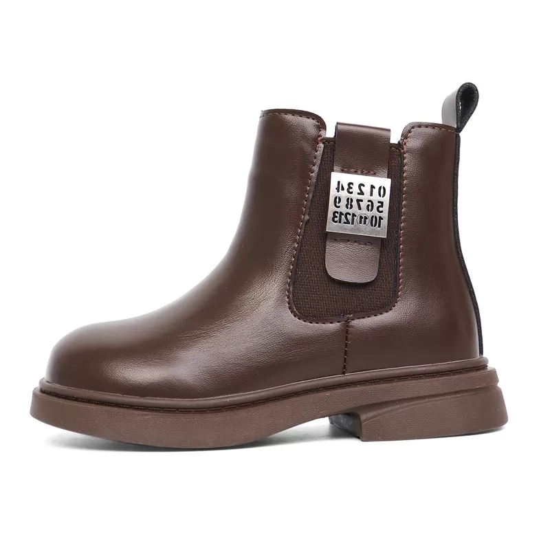 Zapatos casuales personalizados para niños, antideslizantes, botas transpirables con estilo para bebés y niños, botas casuales de cuero para exteriores