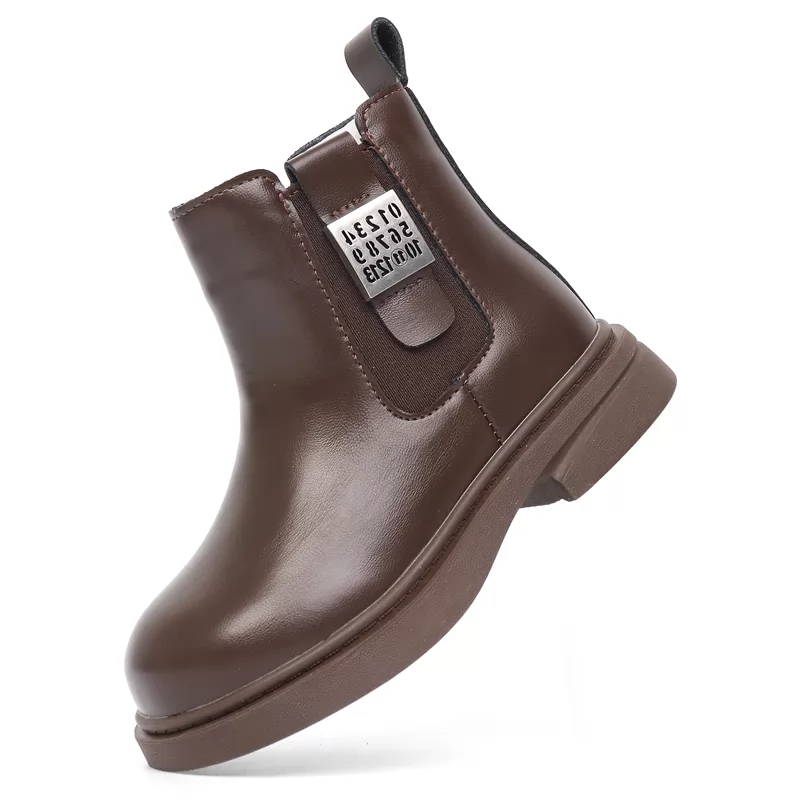 Zapatos casuales personalizados para niños, antideslizantes, botas transpirables con estilo para bebés y niños, botas casuales de cuero para exteriores