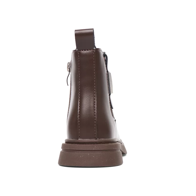 Zapatos casuales personalizados para niños, antideslizantes, botas transpirables con estilo para bebés y niños, botas casuales de cuero para exteriores