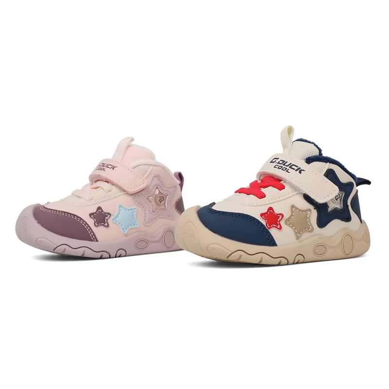 Venta al por mayor de zapatos transpirables informales para niños, zapatillas de deporte personalizadas para caminar al aire libre para bebés, zapatos casuales duraderos para bebés