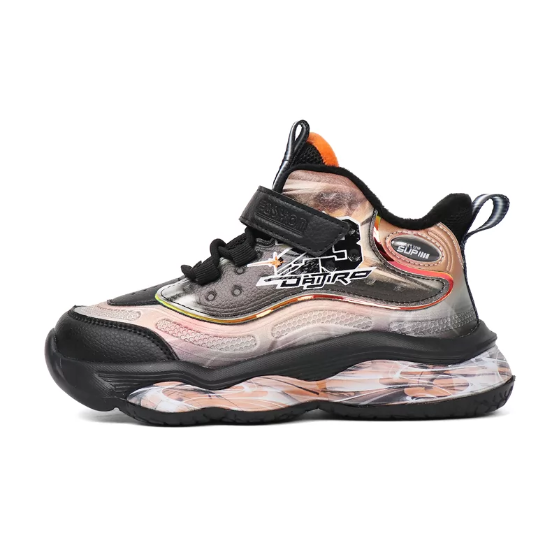 Zapatos de baloncesto para niños al por mayor, zapatos deportivos duraderos y transpirables de malla personalizados, zapatillas de deporte para niños