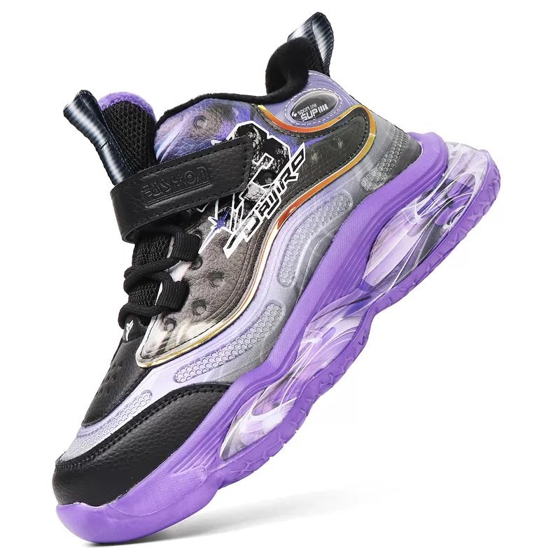 Zapatos de baloncesto para niños al por mayor, zapatos deportivos duraderos y transpirables de malla personalizados, zapatillas de deporte para niños