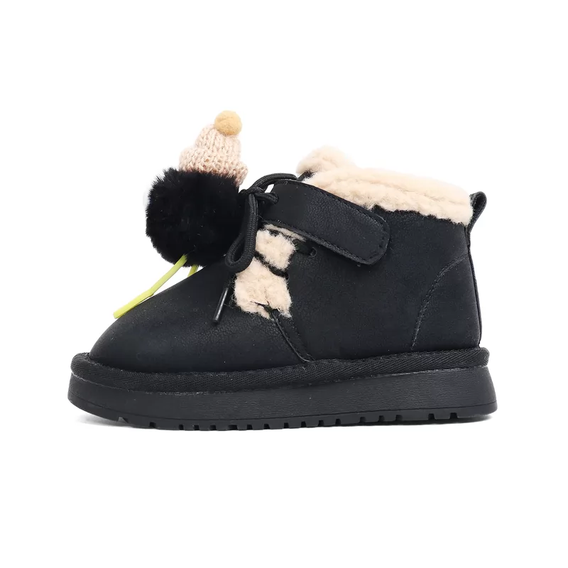 Botas de invierno para niños al por mayor de fábrica, botas de nieve antideslizantes para niños y niñas, botas casuales cálidas para niños con dibujos animados para exteriores