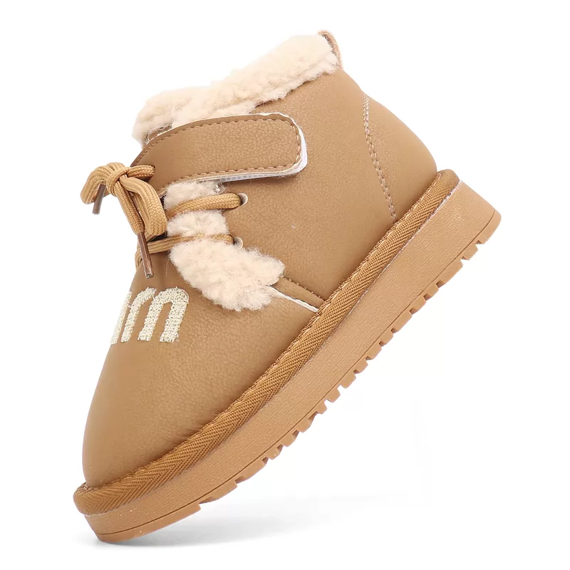 Nueva fábrica, botas de invierno para niños, bonitas botas de nieve antideslizantes con dibujos animados para niños y niñas, botas casuales cálidas para niños al aire libre