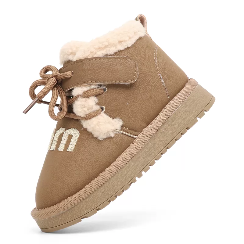 Nueva fábrica, botas de invierno para niños, bonitas botas de nieve antideslizantes con dibujos animados para niños y niñas, botas casuales cálidas para niños al aire libre