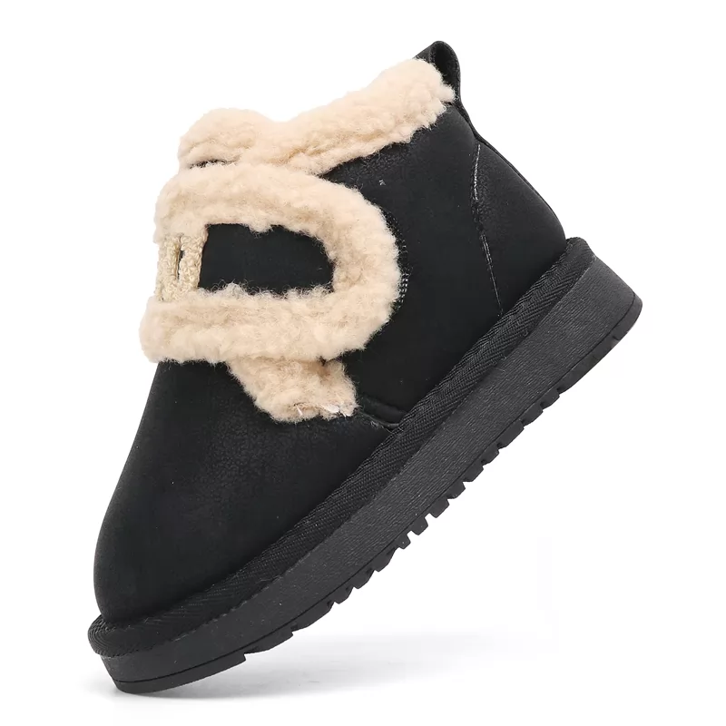 Botas de invierno para niños de nueva fábrica, botas de nieve antideslizantes a la moda para niños y niñas, botas casuales cálidas para niños