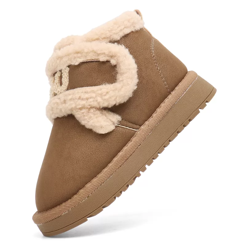 Botas de invierno para niños de nueva fábrica, botas de nieve antideslizantes a la moda para niños y niñas, botas casuales cálidas para niños