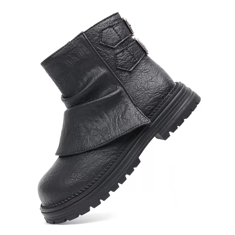 Zapatos informales para niños nuevos de fábrica, botas elegantes de caballero de cuero antideslizantes, botas transpirables Chukka para exteriores para niños