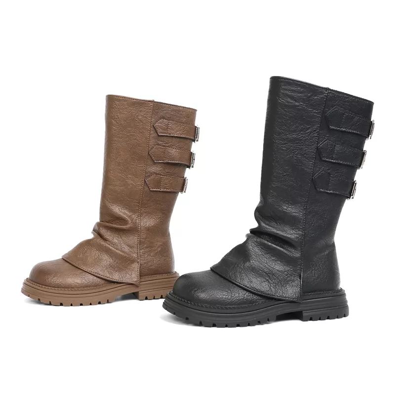Nuevas botas Chukka de cuero informales personalizadas para niños con estilo, botas informales transpirables de caballero para exteriores